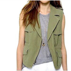 Madewell Safari Field Vest in Khaki Green | Size Small